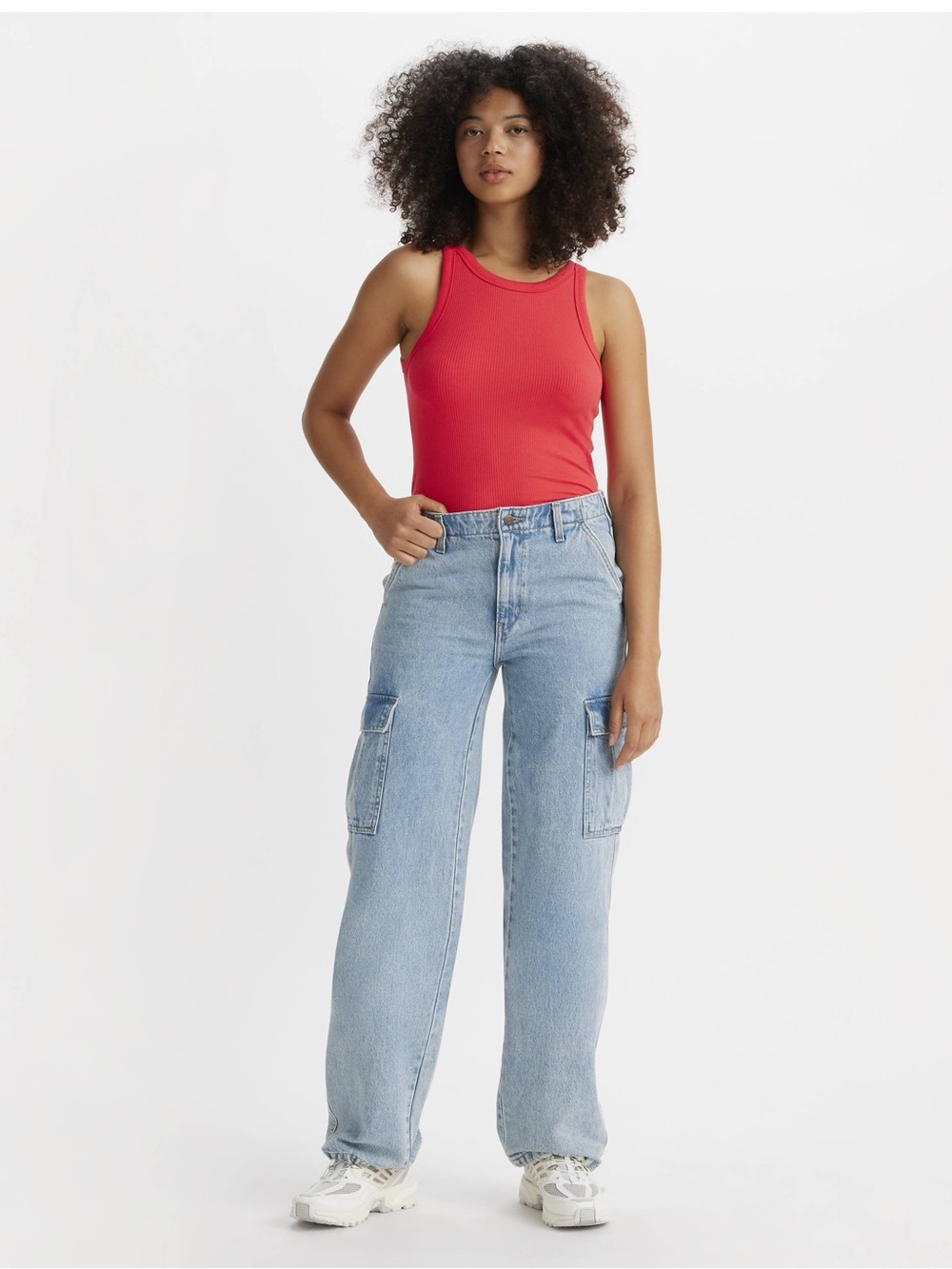 New Levi’s The ‘94 Baggy Cargo Jeans in Light Wash Size 32